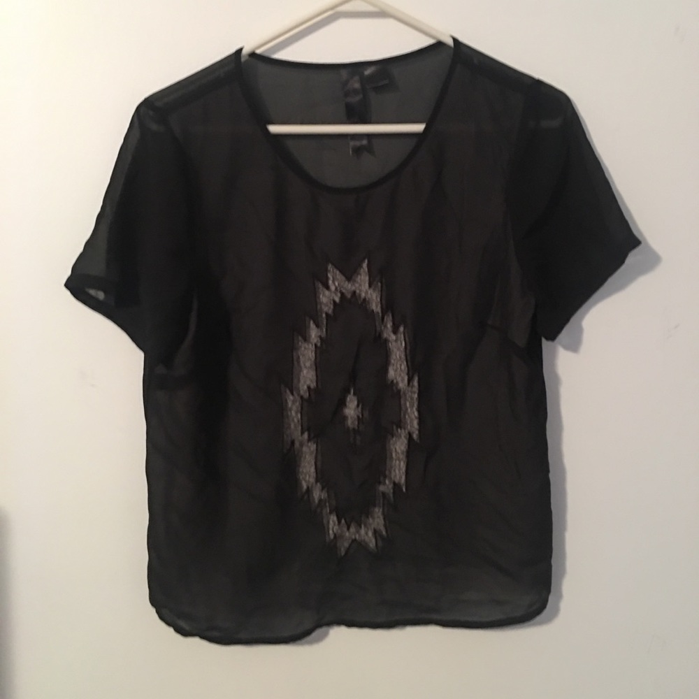 Black sheer top